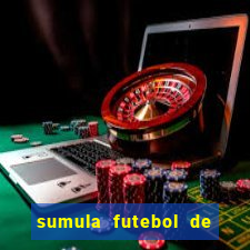 sumula futebol de campo word